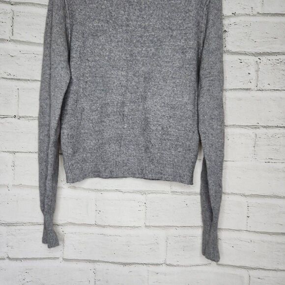Free People Women's Gray Complete Me Sweater Cotton Alpaca Blend Size Medium - Picture 5 of 9